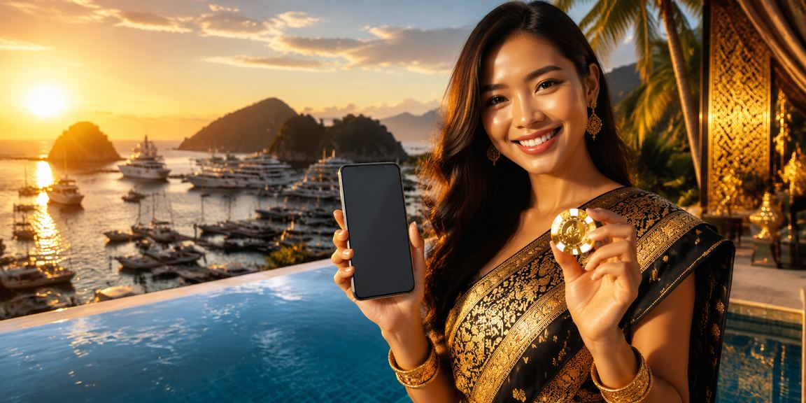 Pengguna mengakses aplikasi casino online dalam suasana festival yang meriah